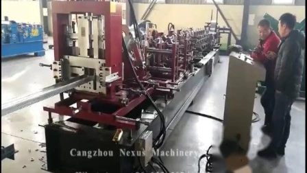 Cuz Interchange Steel Channel Purlin Máquina formadora de rollos en frío Metal CZ Purline Roll Former Machinery con sistema de post-corte