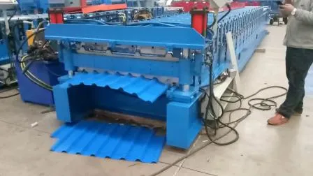 Máquina para fabricar láminas para techos trapezoidales de acero de color